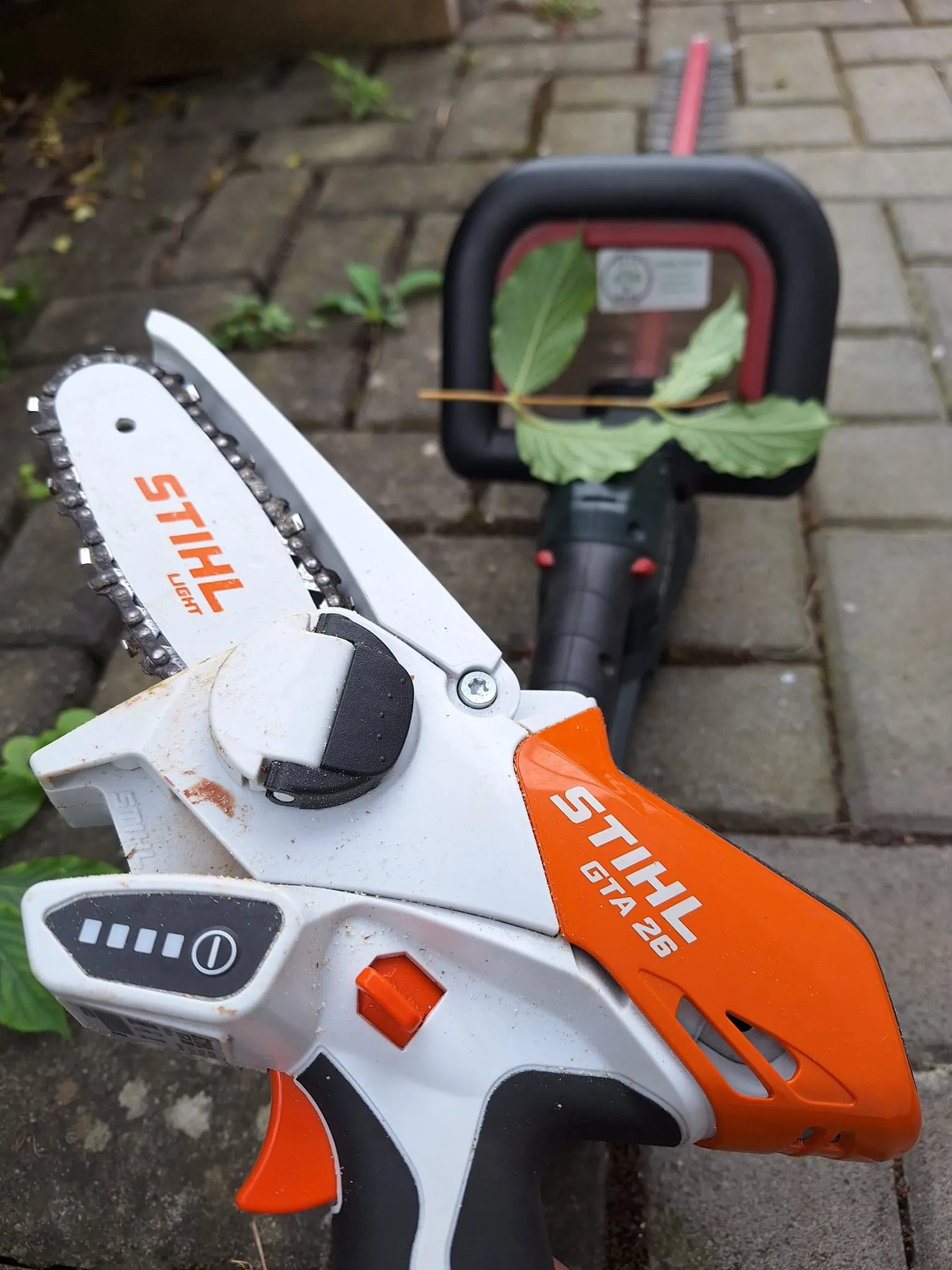 Stihl Akku-Gehölzschnittsäge und Heckenschere